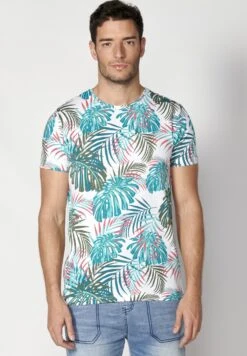 Koroshi Short Sleeve- T-Shirt Print - Blanco White