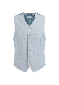 WE FASHION Met Dessin - Gilet - Blue -Herenmode 00deca7120774b09be5d636b723f8a37