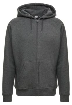 URBAN CLASSICS Zip Hoody - Sweater Met Rits - Charcoal -Herenmode 123fce6bc9884046909184d5cf877228