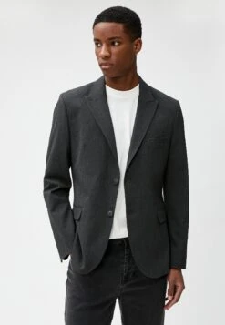 Koton Button Detailed - Blazer - Grey -Herenmode 15ee184c7bc94df480f16150ec78f9ba