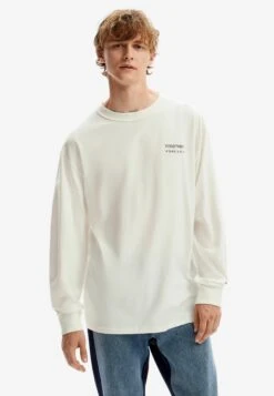 Desigual Arty Messages - Longsleeve - Beige -Herenmode 163afb103db84174bb23f345592977e9