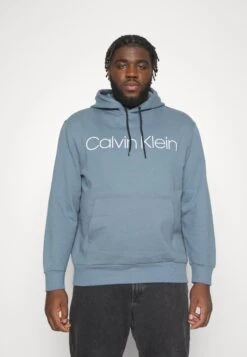 Calvin Klein Logo Hoodie - Sweater - Grey Tar