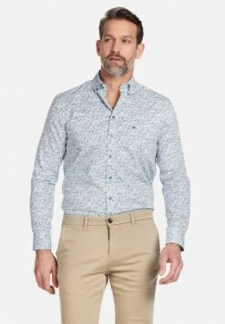 Mouw Regular Fit Button Do - Overhemd - Green/Dark Green/Taupe