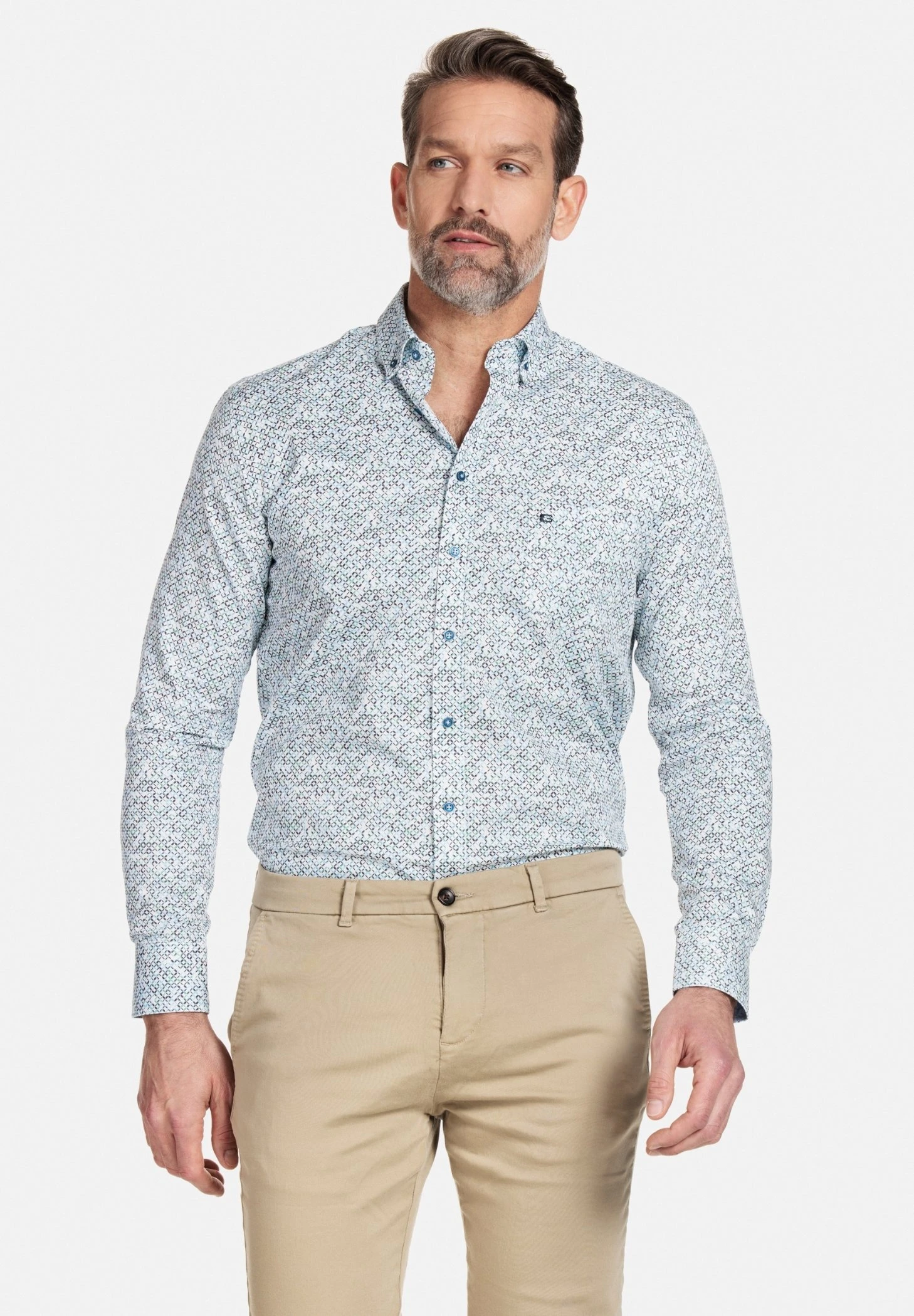 Mouw Regular Fit Button Do - Overhemd - Green/Dark Green/Taupe 1 Mouw Regular Fit Button Do - Overhemd - Green/Dark Green/Taupe