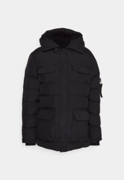 SikSilk Parka Coat - Winterjas - Black -Herenmode 2416e1cad17447e1a28f630db1f00506