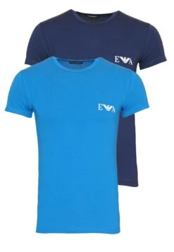 Emporio Armani 2 Pack- Pyjamashirt - Blau