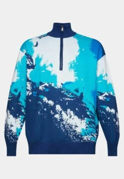 ESPRIT Mit Wellenmuster - Trui - Blue -Herenmode 2838acd7ff5d4351b4b69e1e8fcccfc8