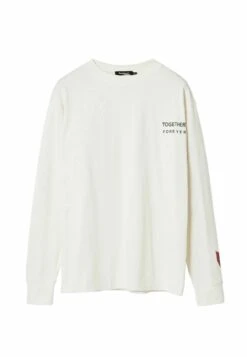 Desigual Arty Messages - Longsleeve - Beige -Herenmode 29964adb3c94488cba05b1a1d663287e