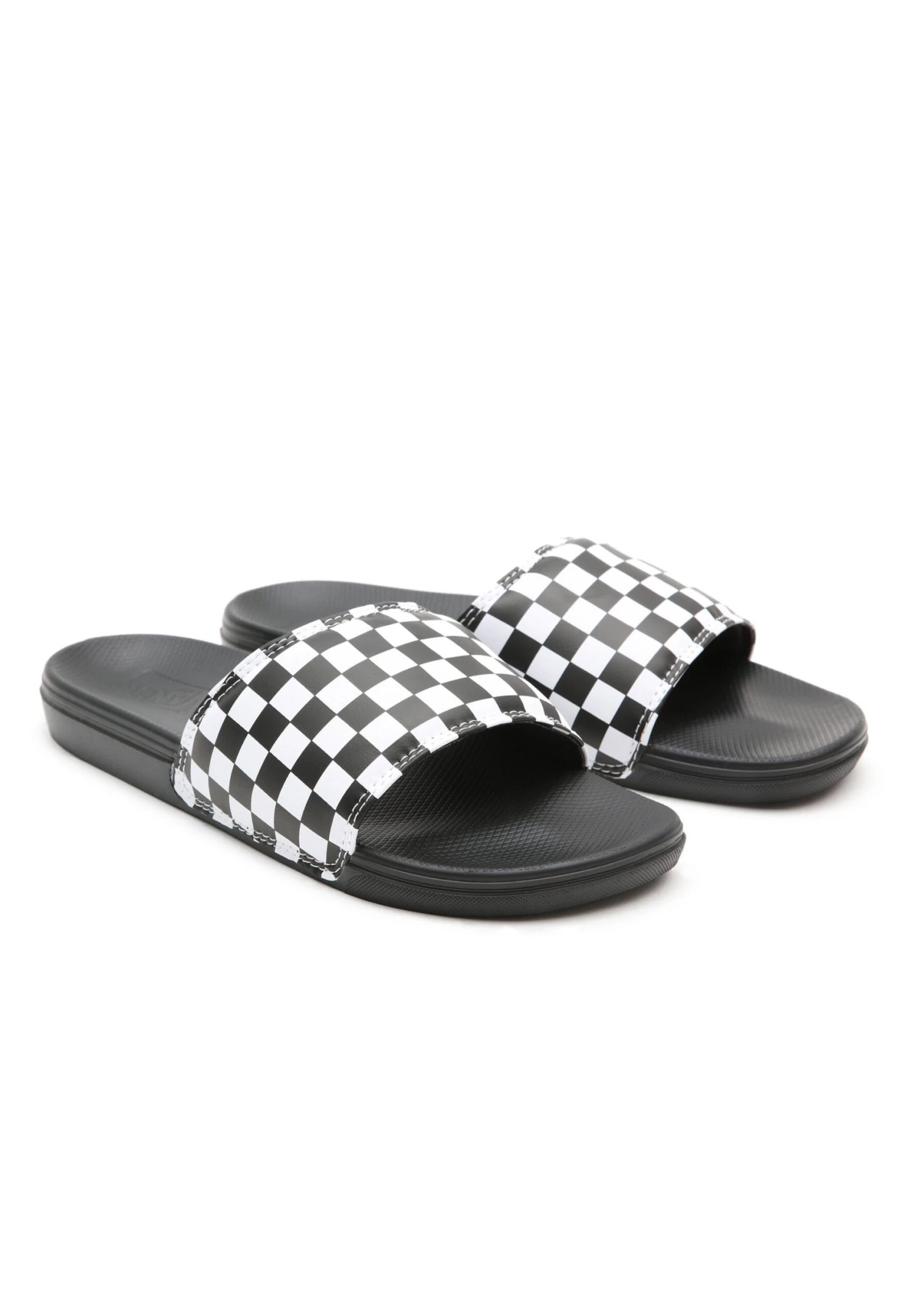 Vans La Costa Slide-On Unisex - Badslippers - (Checkerboard) True White/Black 3 Vans La Costa Slide-On Unisex - Badslippers - (Checkerboard) True White/Black - Afbeelding 3