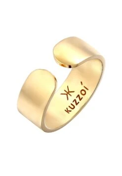KUZZOI Basic Statement - Ring - Gold-Coloured -Herenmode 30a96223d9414e4181c06d5b0cc3be77