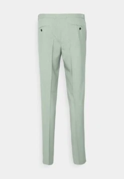 Lindbergh Plain Mens Suit - Kostuum - Dusty Green -Herenmode 30dbda300736418c83ea5a67ca0130fc