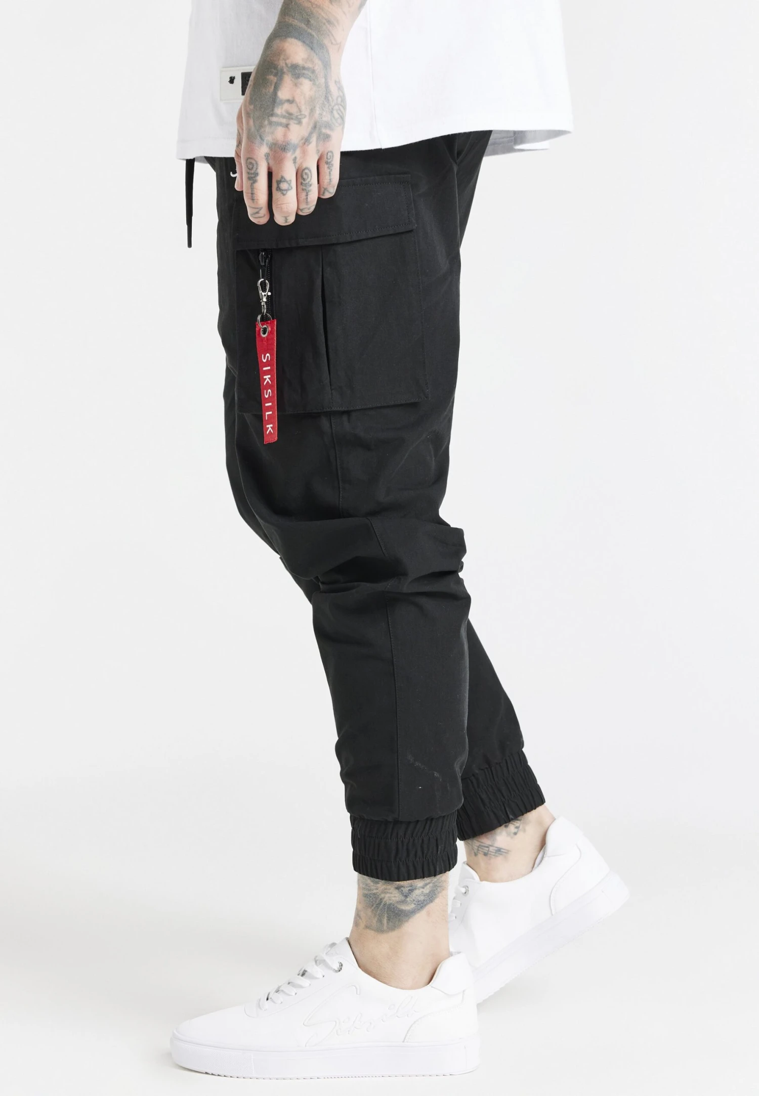 Siksilk Essential Flight Cargo - Cargobroek - Black 4 Siksilk Essential Flight Cargo - Cargobroek - Black - Afbeelding 4