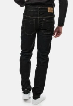 Straight Leg Jeans - Noir Ébène 6 Straight Leg Jeans - Noir Ébène -Herenmode 32fe8364874d480c8d2940685c3d2c06