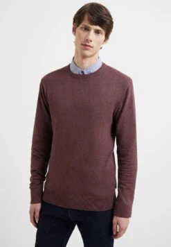 French Connection Crew Neck- Trui - Bordeaux Mel