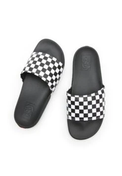 Vans La Costa Slide-On Unisex - Badslippers - (Checkerboard) True White/Black 9 Vans La Costa Slide-On Unisex - Badslippers - (Checkerboard) True White/Black -Herenmode 3bc1be8637184bd7adfb868dd7f8eb0d