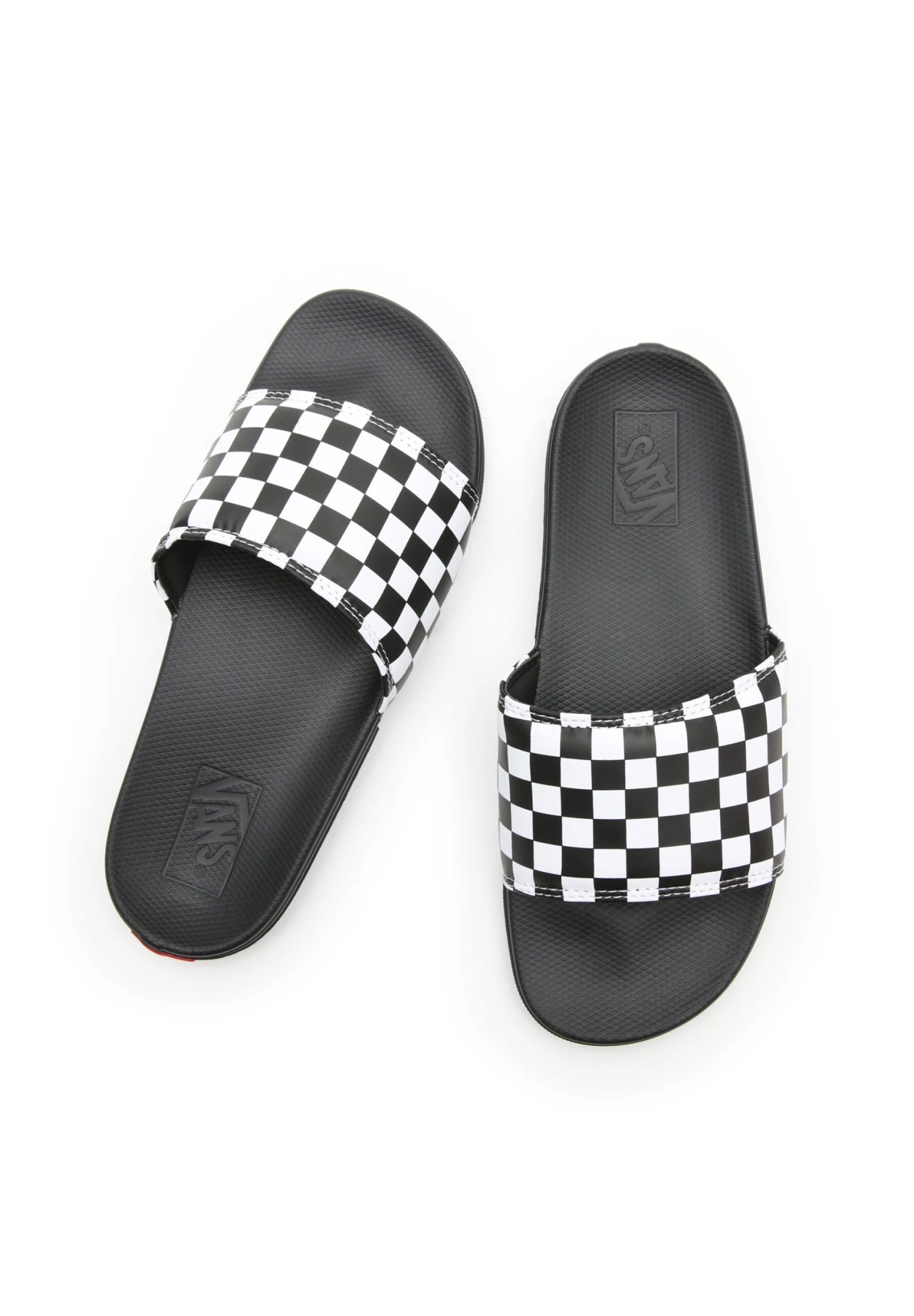 Vans La Costa Slide-On Unisex - Badslippers - (Checkerboard) True White/Black 4 Vans La Costa Slide-On Unisex - Badslippers - (Checkerboard) True White/Black - Afbeelding 4