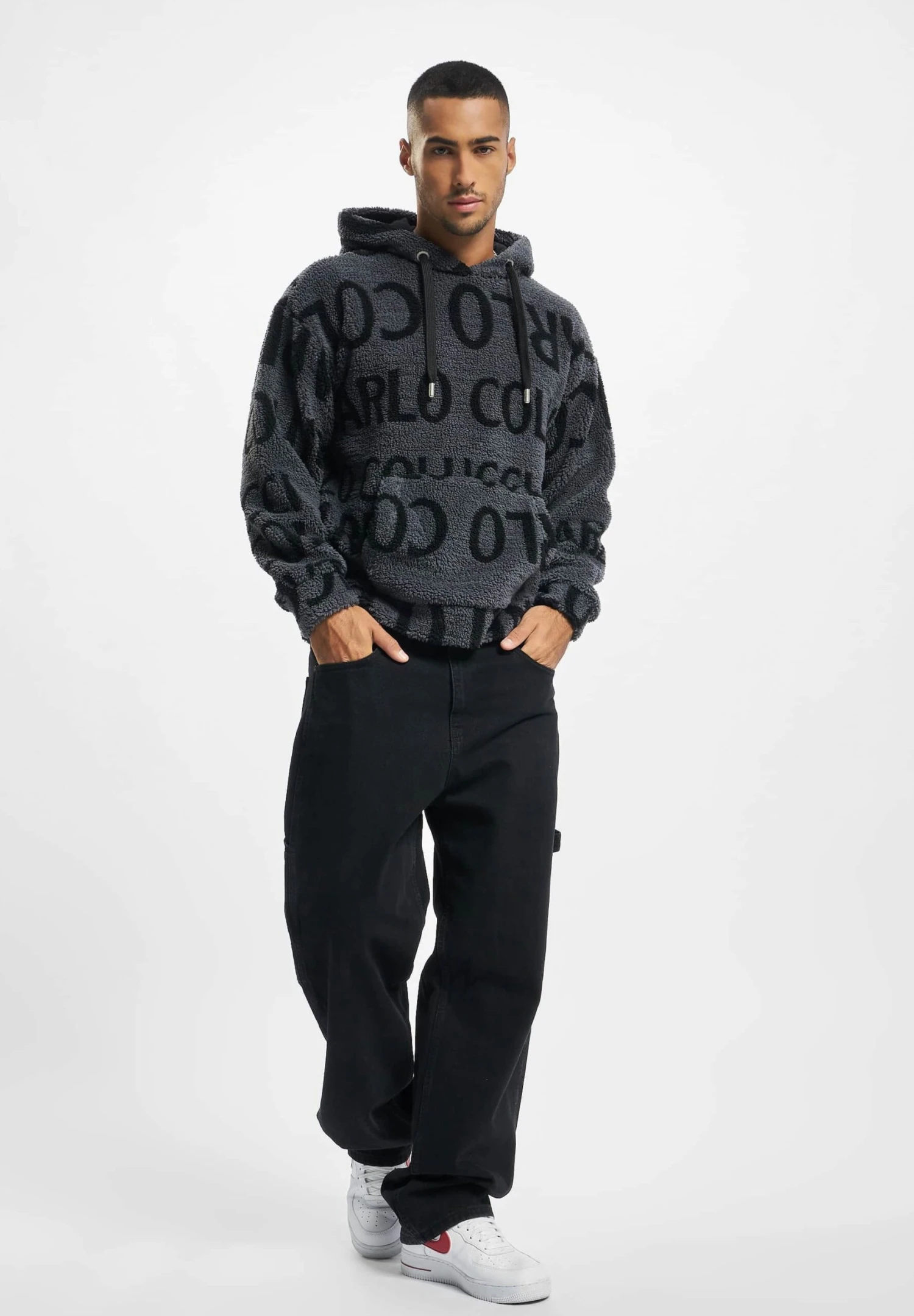 CARLO COLUCCI Hoodie - Anthracite 1 CARLO COLUCCI Hoodie - Anthracite