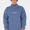 Rusty Rs Relaxed 1/4 Zip Super - Fleece Trui - China Blue