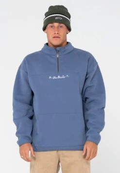 Rusty Rs Relaxed 1/4 Zip Super - Fleece Trui - China Blue