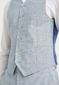 WE FASHION Met Dessin - Gilet - Blue -Herenmode 464b55c2f41541c58330df9aa0f9ef89