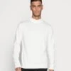 Jack & Jones Ebasic Mock Neck - Trui - Cloud Dancer