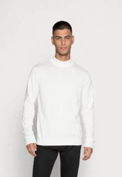 Jack & Jones Ebasic Mock Neck - Trui - Cloud Dancer