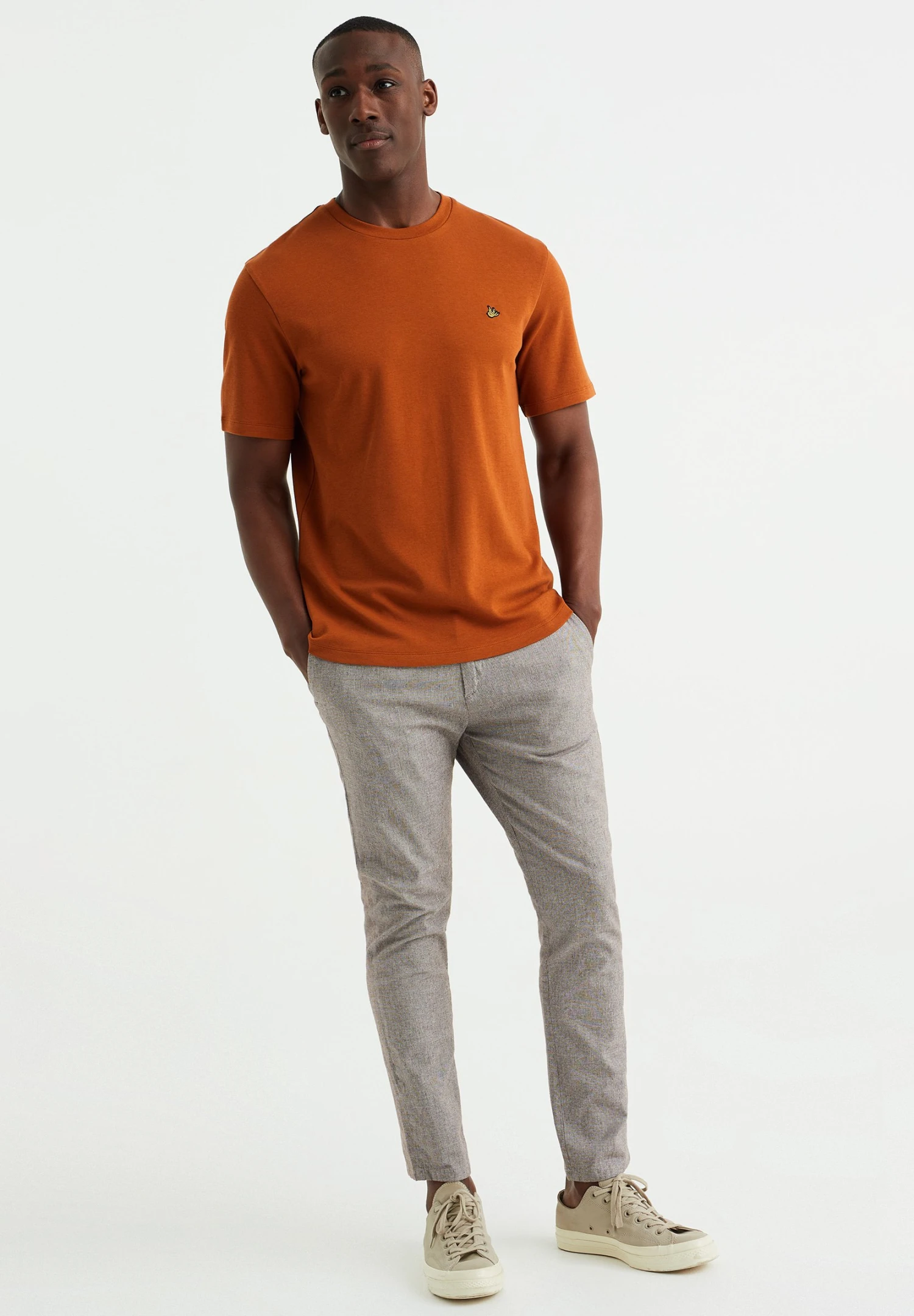 WE FASHION T-Shirt Basic - Brown 2 WE FASHION T-Shirt Basic - Brown - Afbeelding 2