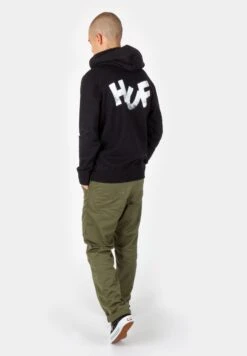 HUF Hoodie - Black -Herenmode 529a3ad276c34cc3868d9e6675bb0f69