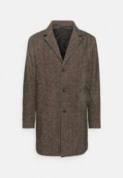 Solid Sdtave Herringbone Coat 21105919 - Mantel - Black -Herenmode 5333564233cf41ba8a800cbb5e3bbd6d