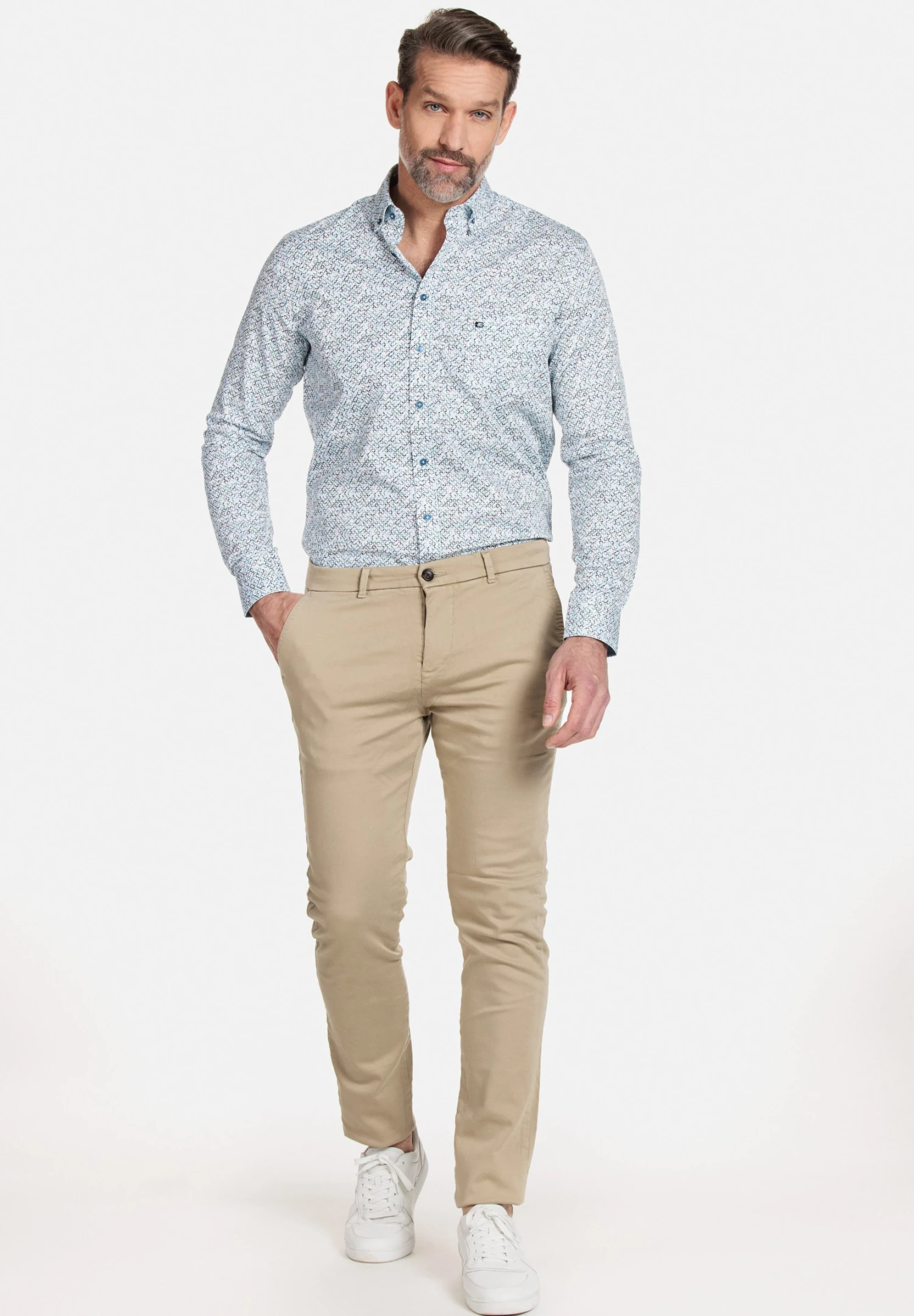 Mouw Regular Fit Button Do - Overhemd - Green/Dark Green/Taupe 2 Mouw Regular Fit Button Do - Overhemd - Green/Dark Green/Taupe - Afbeelding 2