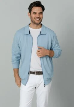 Sweater Met Rits - Hellblau