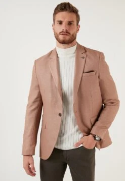 Slim Fit - Blazer - Beige -Herenmode 584e13cb4d4c41c7ae3ed09c06f35ead