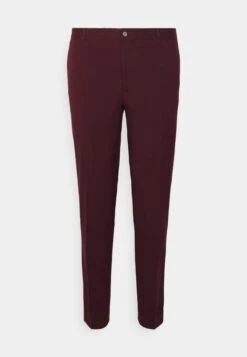 Lindbergh Plain Mens Suit Plus Slim Fit - Kostuum - Bordeaux Mel -Herenmode 58f9008e5fbd4edd8e692aa05a743cd2