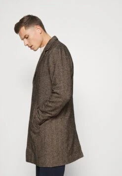 Solid Sdtave Herringbone Coat 21105919 - Mantel - Black -Herenmode 5907944172a14f59b29ec6be042fea0f