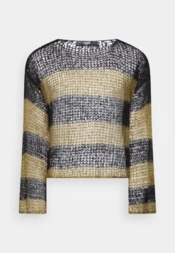 Jaded London Nirvana Striped Loose Jumper - Trui - Green/Black -Herenmode 59551201e45c4f559fdcecbbf5a11f1e