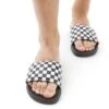 Vans La Costa Slide-On Unisex - Badslippers - (Checkerboard) True White/Black