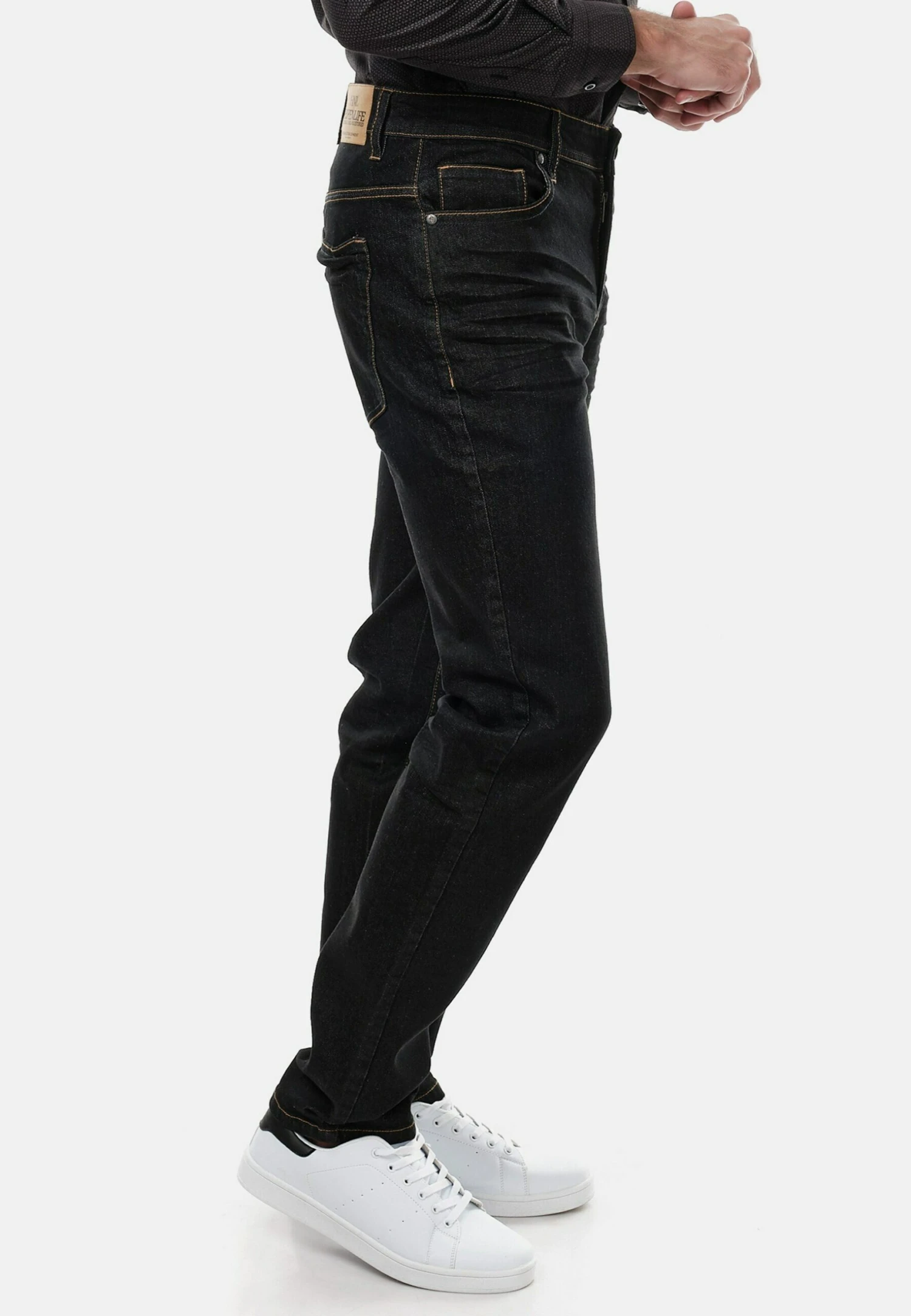 Straight Leg Jeans - Noir Ébène 4 Straight Leg Jeans - Noir Ébène - Afbeelding 4