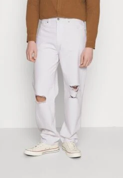 Pier One Relaxed Fit Jeans - White Denim