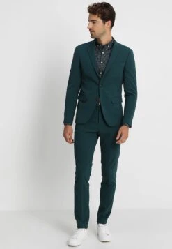 Lindbergh Plain Mens Suit - Kostuum - Dark Green