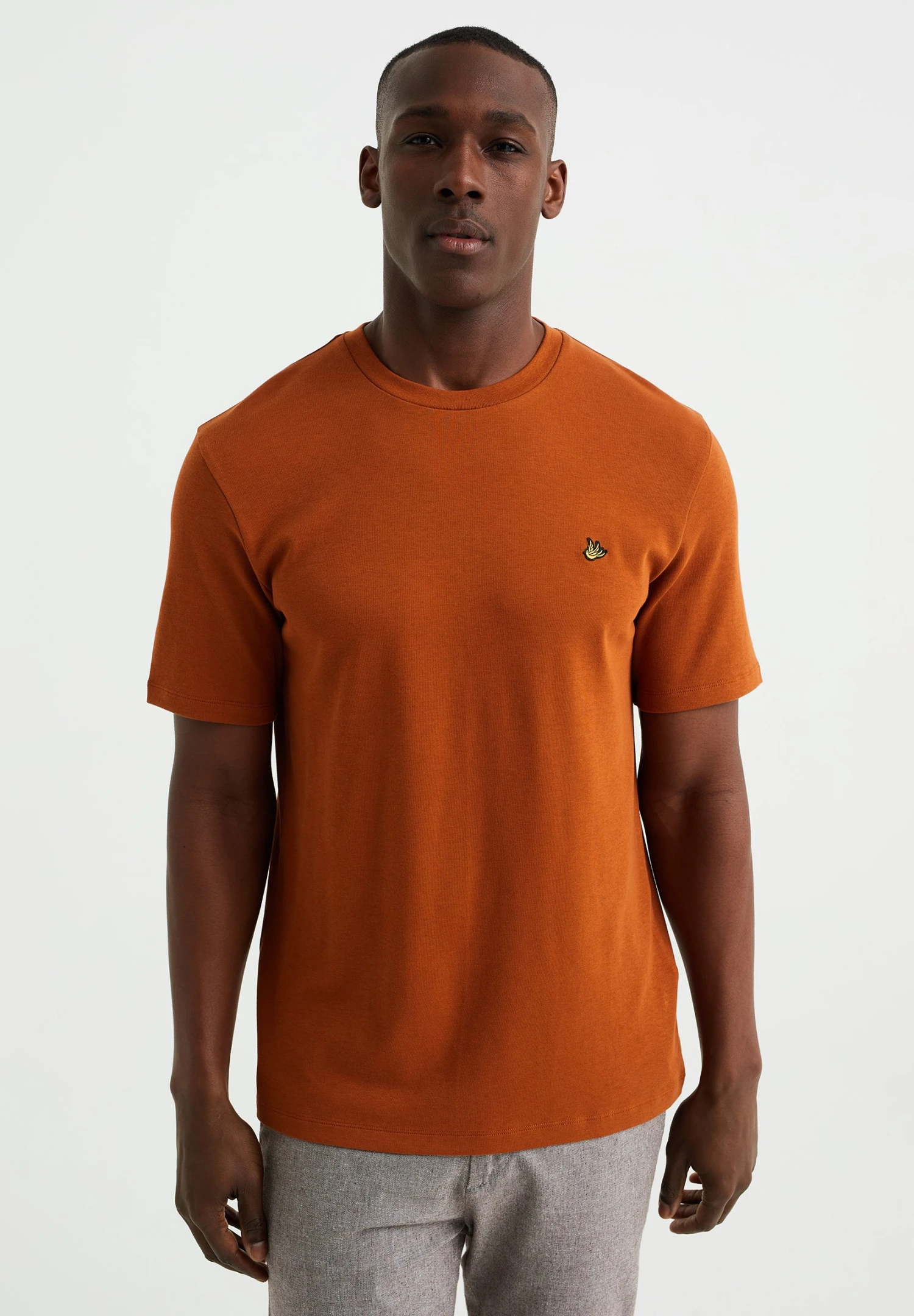 WE FASHION T-Shirt Basic - Brown 1 WE FASHION T-Shirt Basic - Brown