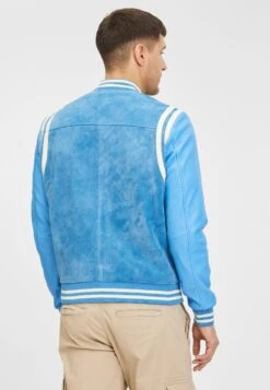 Goosecraft Gc Melrose - Leren Jas - Blaugrau -Herenmode 691d88f116604e519653b9dc80ff0825