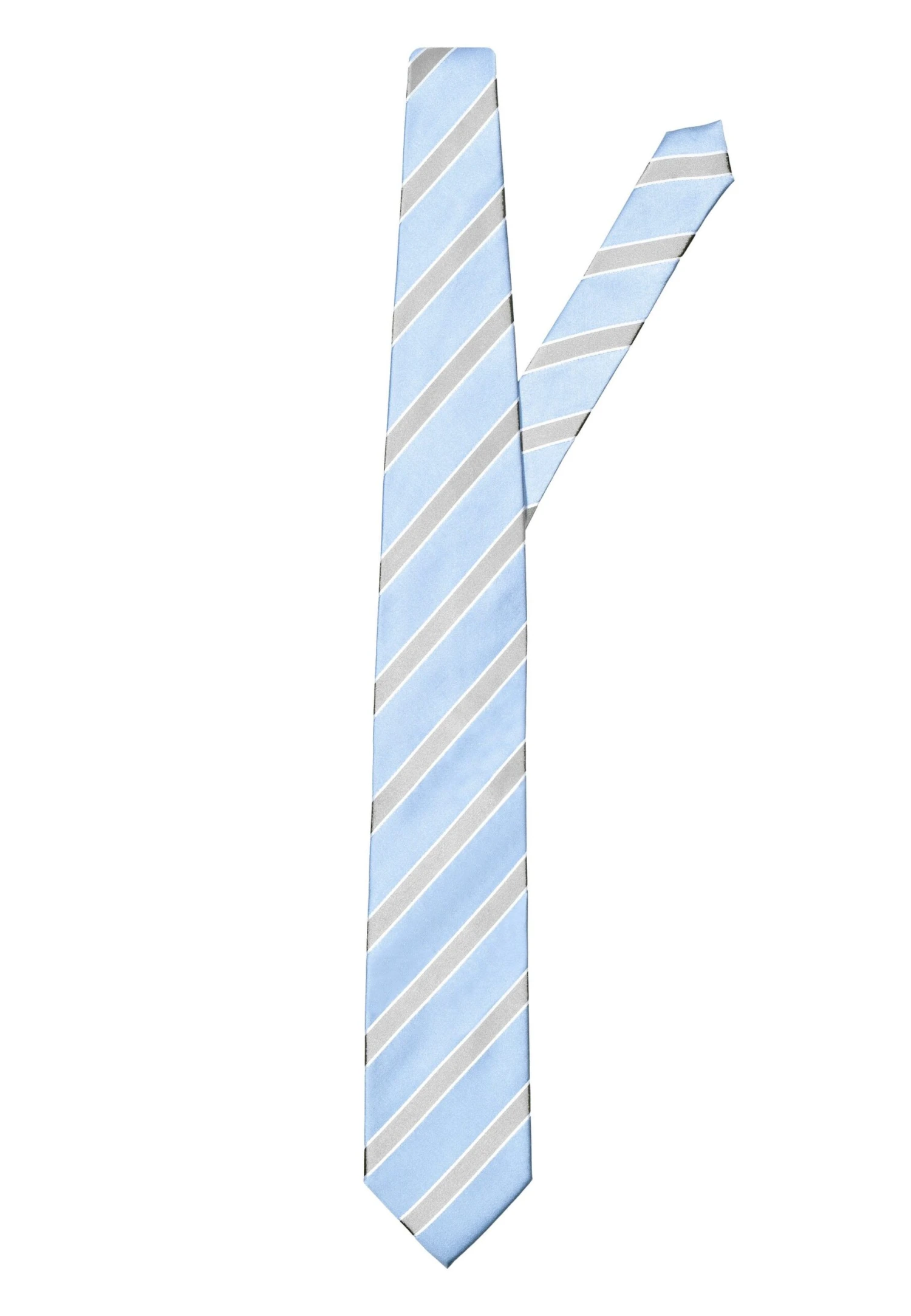 Gestreift - Stropdas - Hellblau 1 Gestreift - Stropdas - Hellblau