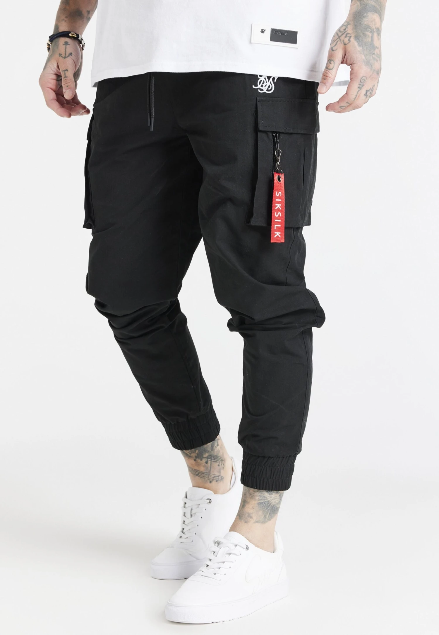 Siksilk Essential Flight Cargo - Cargobroek - Black 1 Siksilk Essential Flight Cargo - Cargobroek - Black