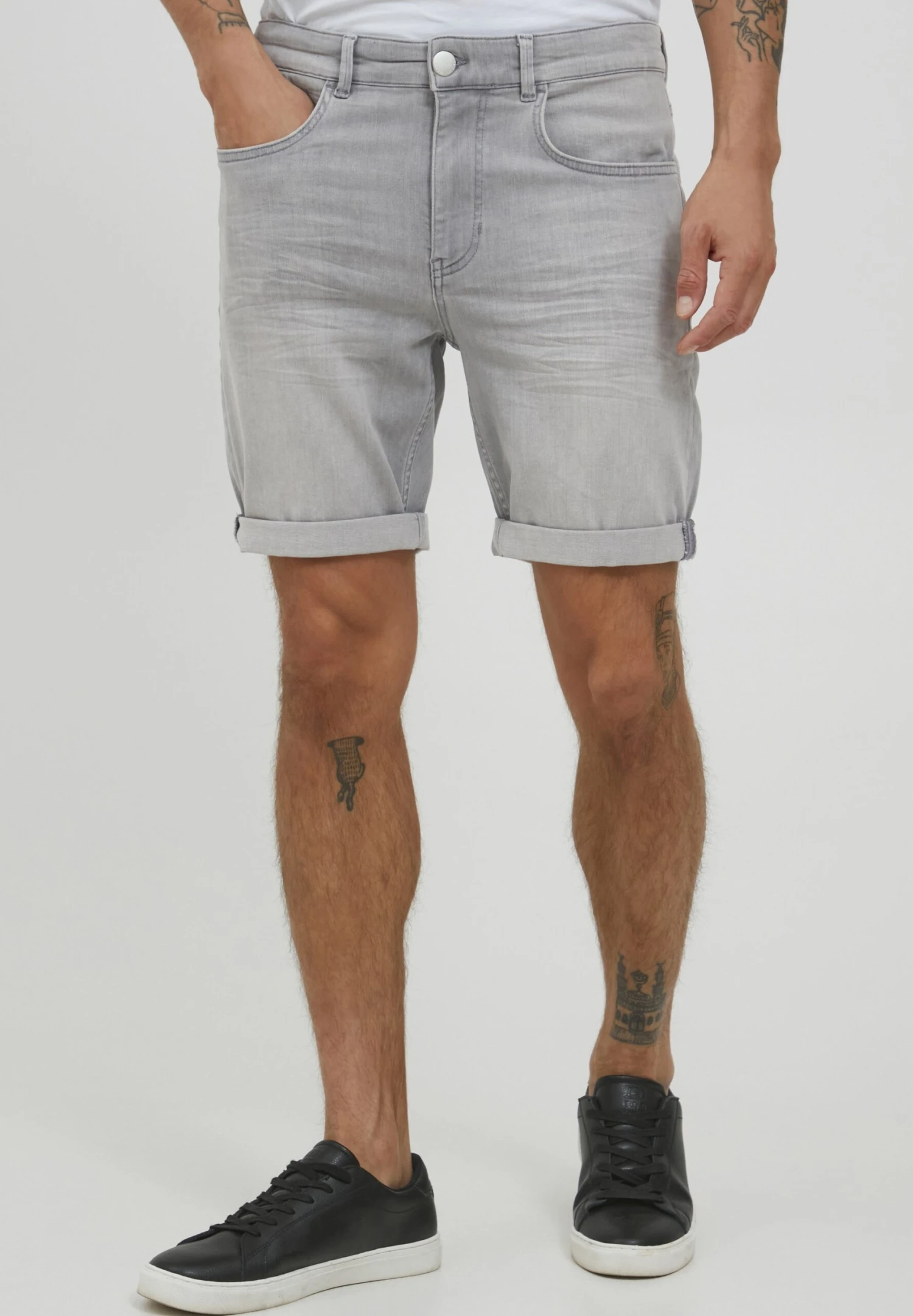 Casual Friday- Jeansshort - Denim Lava Grey 1 Casual Friday- Jeansshort - Denim Lava Grey