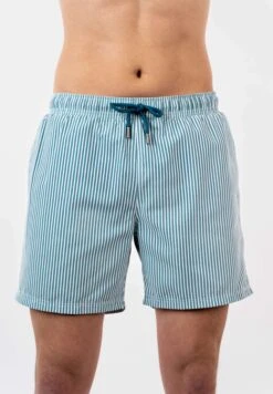 Striped Color Changing - Zwemshorts - Blue/White