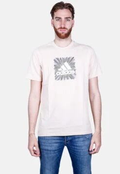 Adidas Originals Con Logo- T-Shirt Print - Beige