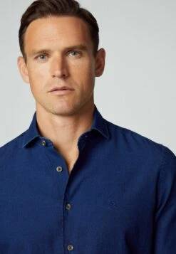 Hackett London Overhemd - Indigo Blue -Herenmode 7afc6f4be1dd4bc5a3be6a5f3b1d9064