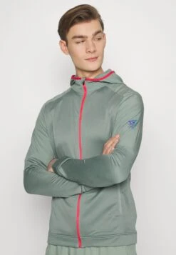 UMBRO Pro Training Hybrid Hoodie - Trainingsvest - Chinois Green/Geranium -Herenmode 7feb495d236f4bba89ae2131cd1ff929