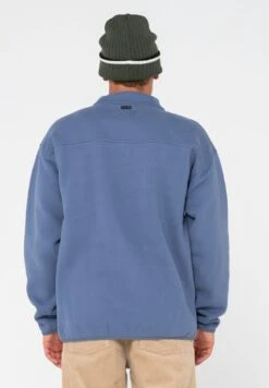 Rusty Rs Relaxed 1/4 Zip Super - Fleece Trui - China Blue -Herenmode 84359890b37644eda9c6cfa1e6970d70