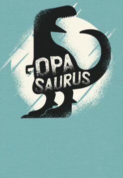 Opasaurus - T-Shirt Print - Teal Monstera -Herenmode 85b64d56dc8941e7a65793f6084c7749